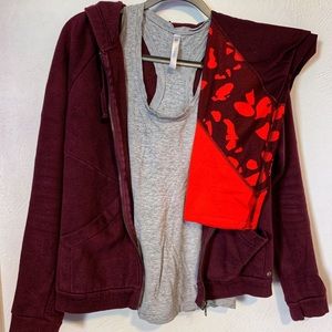 Fabletics Maroon Workout Set